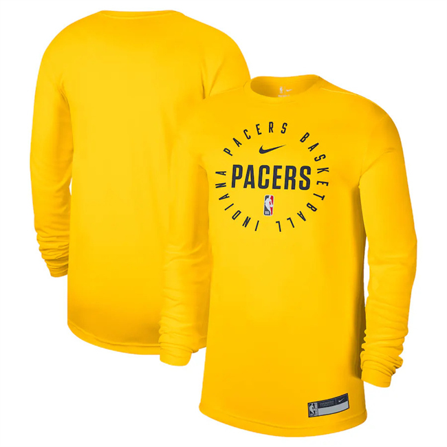 Men's Indiana Pacers Gold 2024/25 Legend On-Court Practice Long Sleeve T-Shirt